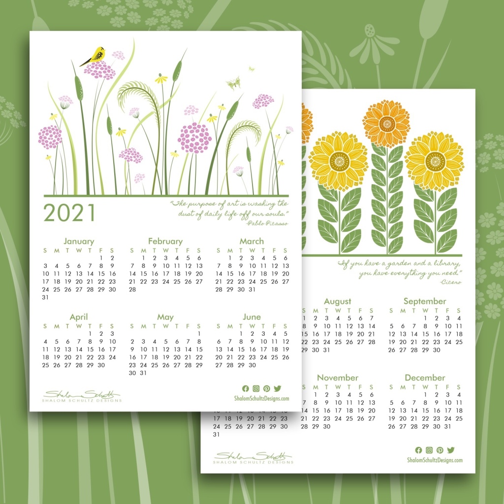 2021 Calendar from Shalom Schultz Designs